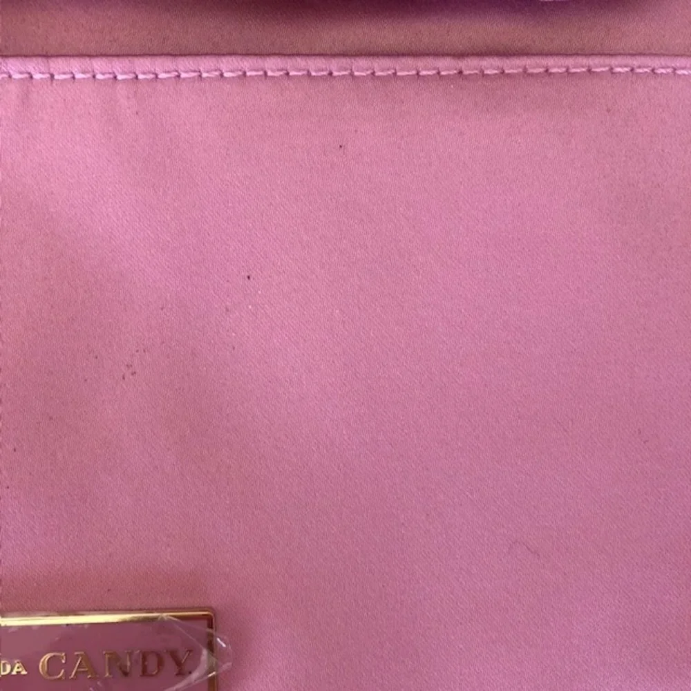 PRADA CANDY Set of Cosmetic Bags Pink Fabric Zip Top Rectangular NWOT
